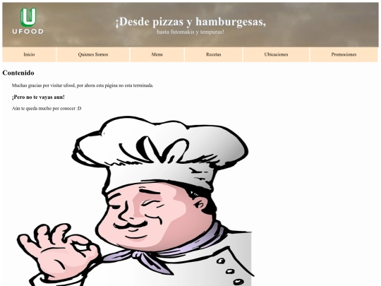 ufood/html/menu screenshot