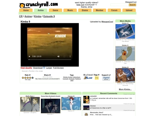 crunchyroll.com screenshot