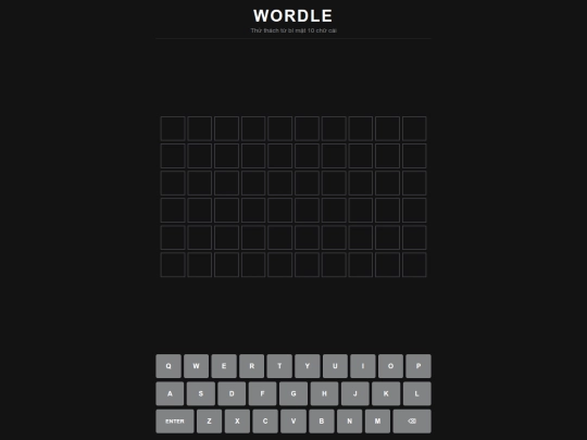 Wordle screenshot