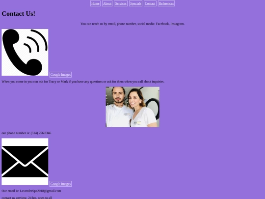 project/contact screenshot