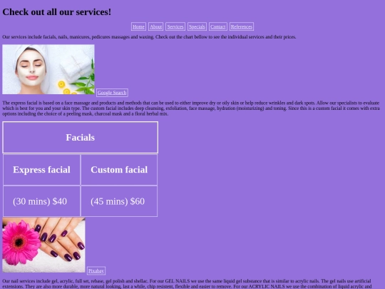 project/services screenshot