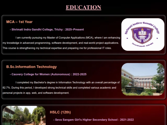 Education screenshot