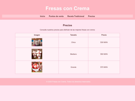 Precios screenshot