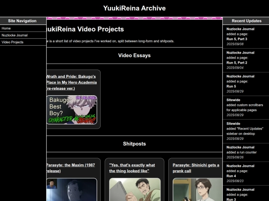 videos screenshot