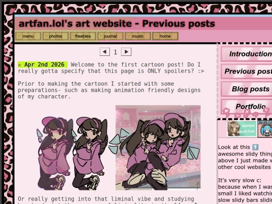 Main_pages/Previous posts screenshot