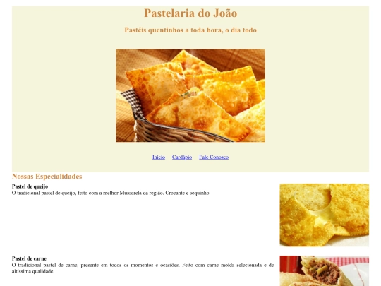 cardapio screenshot