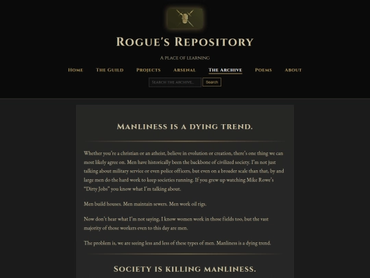 blog/Manliness-is-a-Dying-Trend screenshot