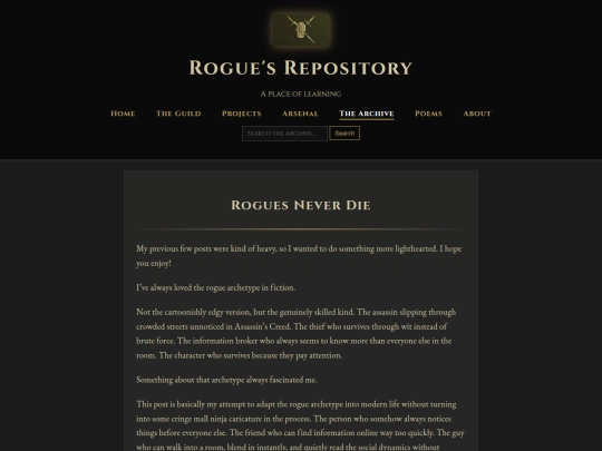 blog/Rogues-Never-Die screenshot