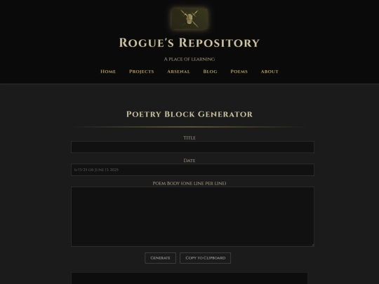 poem-formatter screenshot