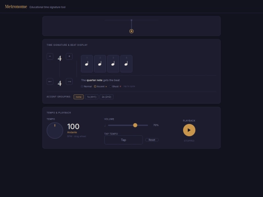 Test Pages/apps/metronome screenshot