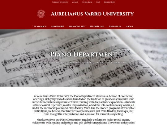 Test Pages/university/academics/piano screenshot