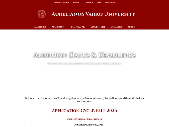 Test Pages/university/admissions/dates screenshot