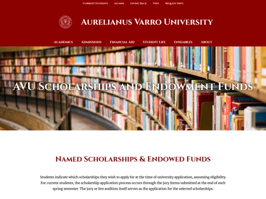 Test Pages/university/financialaid/scholarships screenshot