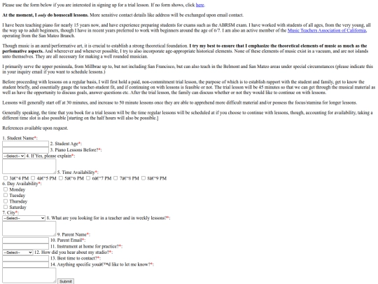 lessons screenshot