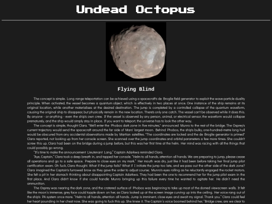 fiction/FlyingBlind screenshot