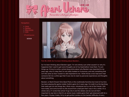 rambles/bandori screenshot