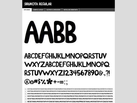 webfontkit-20250618-215948/sirukota-demo screenshot