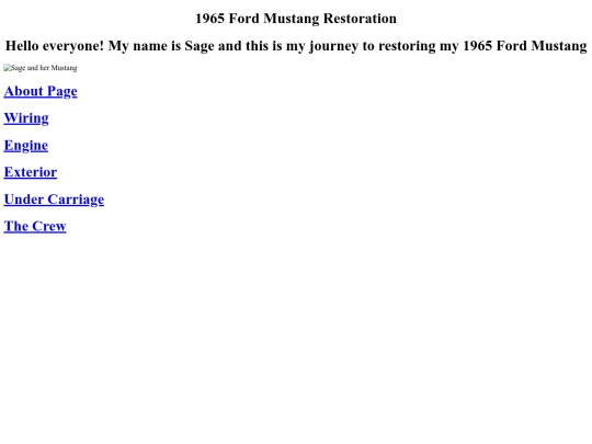 mustang/engine/Mustang_Home_Page screenshot