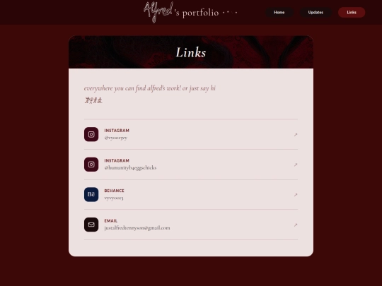 links screenshot