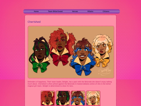 storylist/glitterandguilt/heroes screenshot