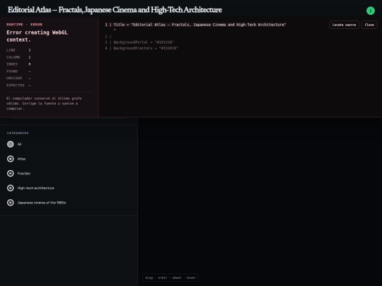 Landgraphs/editorial-atlas-fractals-japanese-cinema-and-high-tech-architecture-force-graph-edition screenshot