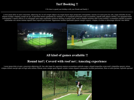turf booking/inedx screenshot