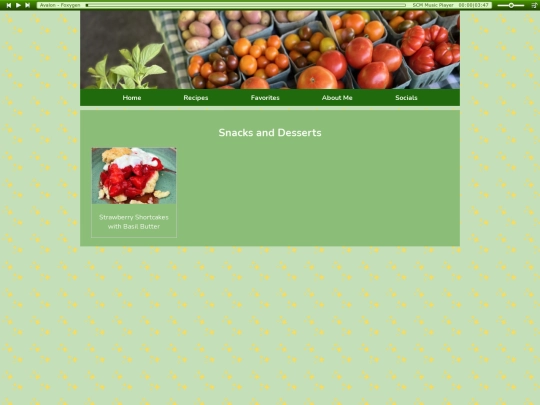 recipe pages/snacks-desserts screenshot