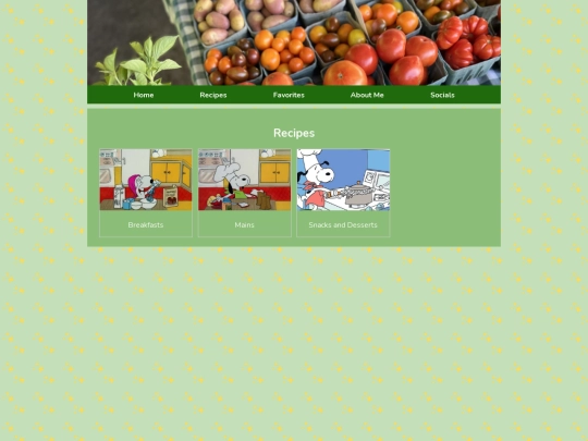 recipes screenshot