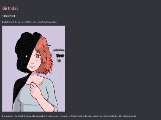 blog/birthday screenshot
