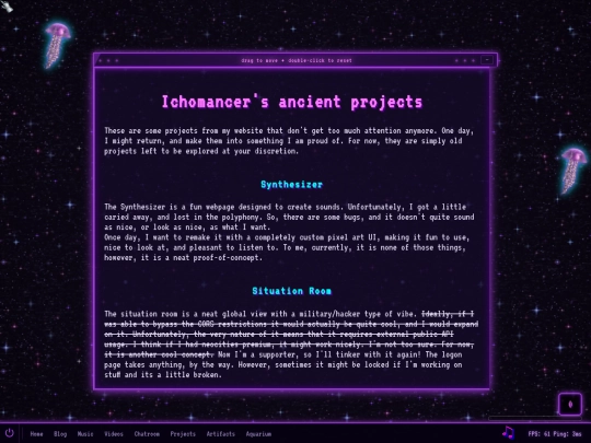projects screenshot