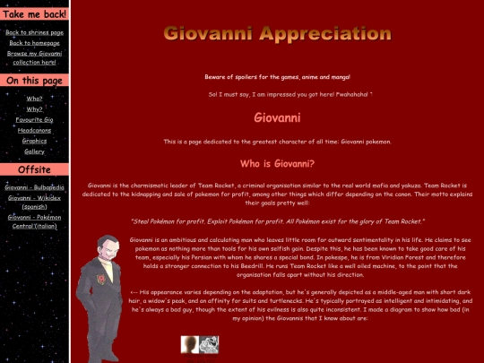 Giovanni-Appreciation screenshot