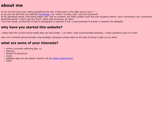 aboutme screenshot