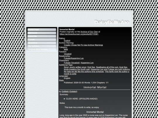 fanfiction/Immortal_Mortal screenshot
