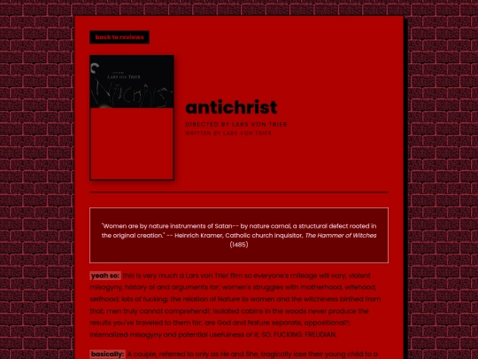 film/reviews/antichrist screenshot