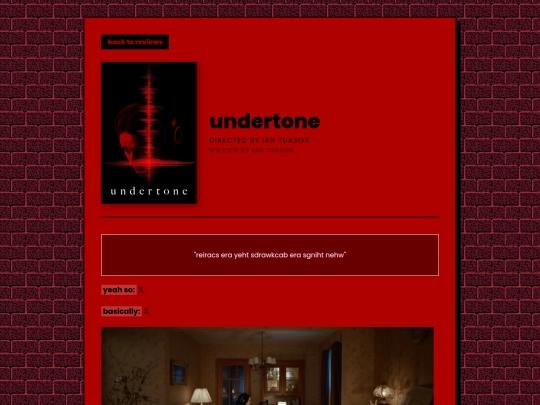 film/reviews/undertone screenshot
