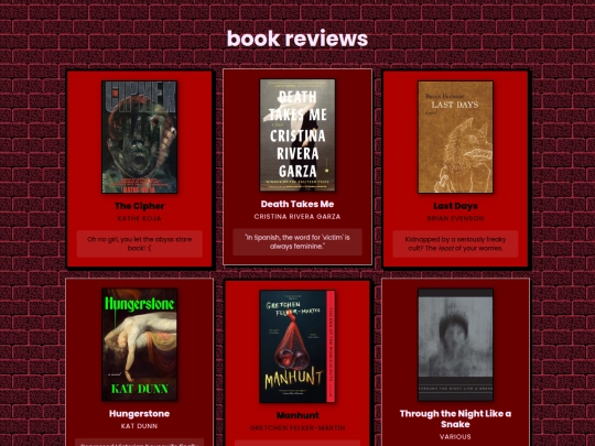 letters/reviews screenshot