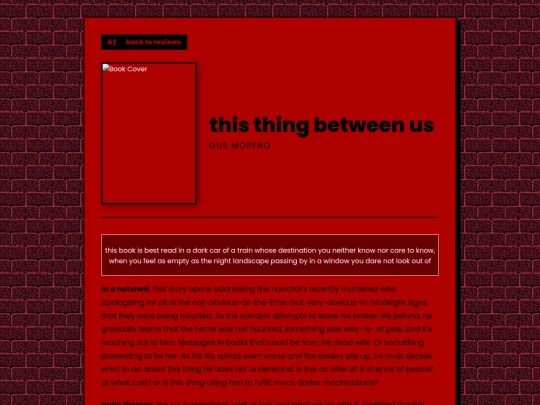letters/reviews/Thisthingbetweenus screenshot