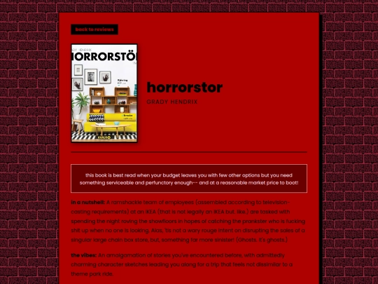 letters/reviews/horrorstor screenshot