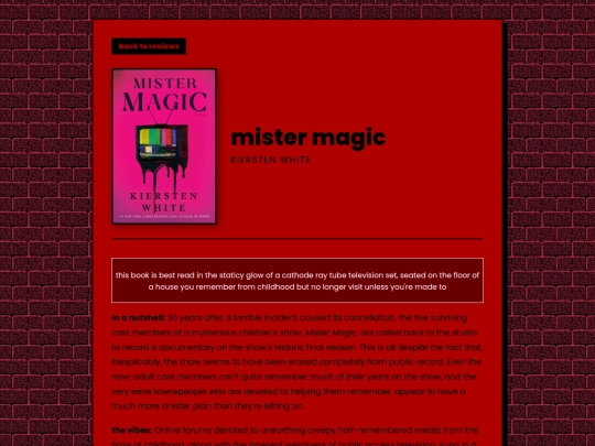 letters/reviews/mistermagic screenshot