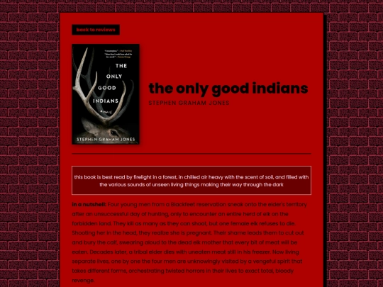 letters/reviews/onlygoodindians screenshot