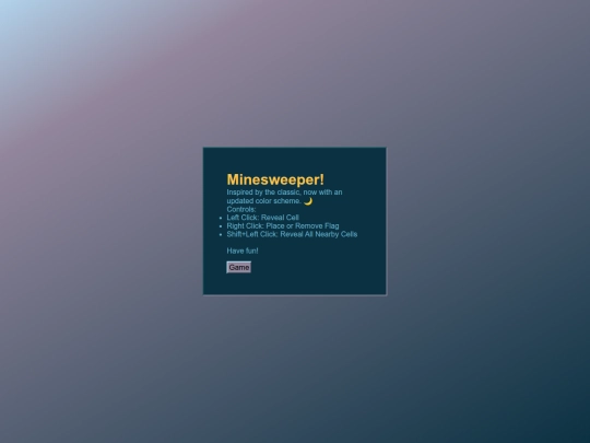 minesweep screenshot