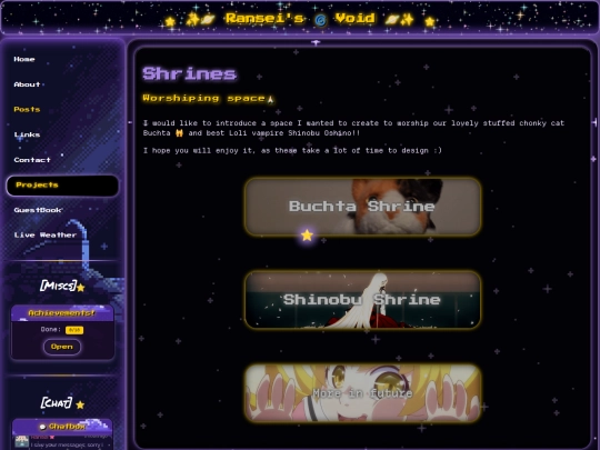 pages/other/shrines screenshot