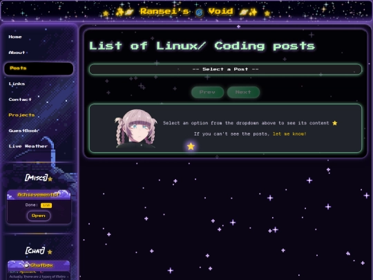 pages/posts-linux screenshot