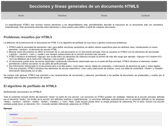secciones screenshot
