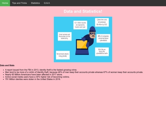 statistics screenshot