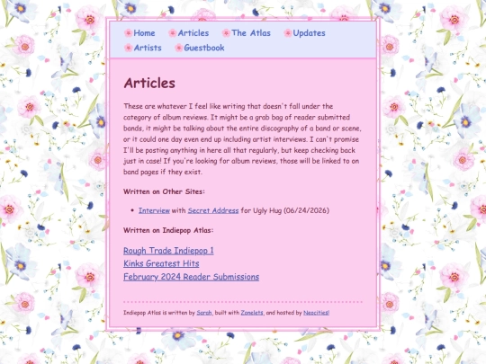 articles screenshot