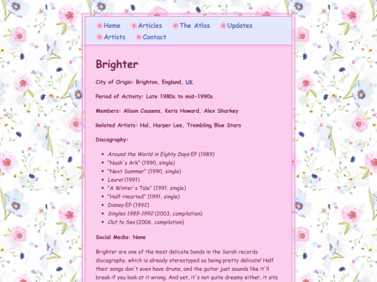 artists/brighter screenshot