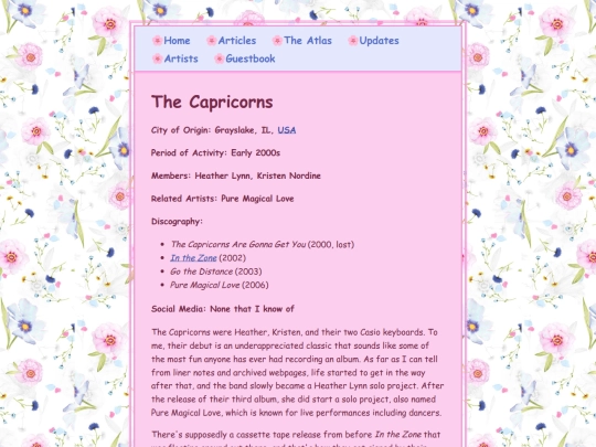 artists/capricorns screenshot