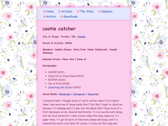 artists/cootiecatcher screenshot