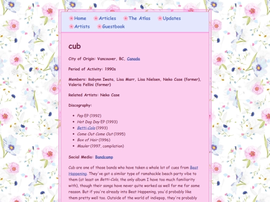 artists/cub screenshot